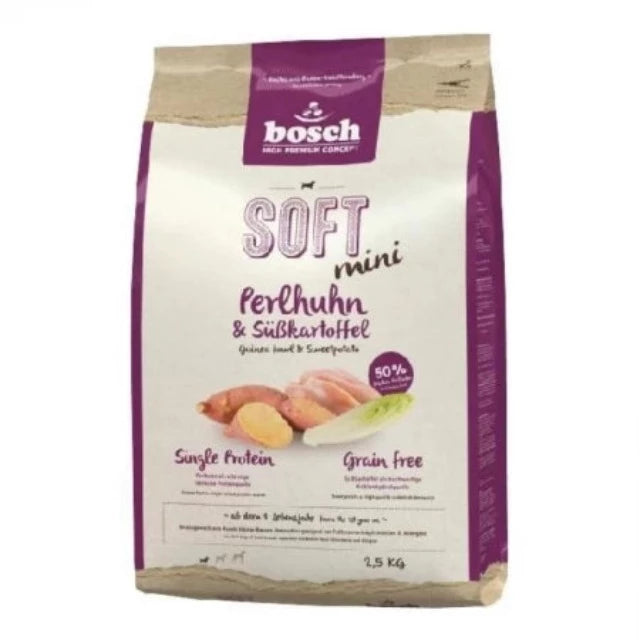 Bosch High Premium Concept Soft Mini Guinea Fowl & Sweet Potato Dog Dry Food (2 Sizes)