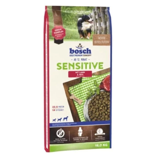 Bosch High Premium Sensitive Lamb & Rice Dog Dry Food (3 Sizes)