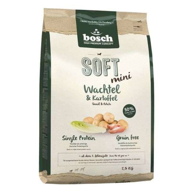 Bosch Dog High Premium Soft Mini Quail & Potato (2 Sizes)