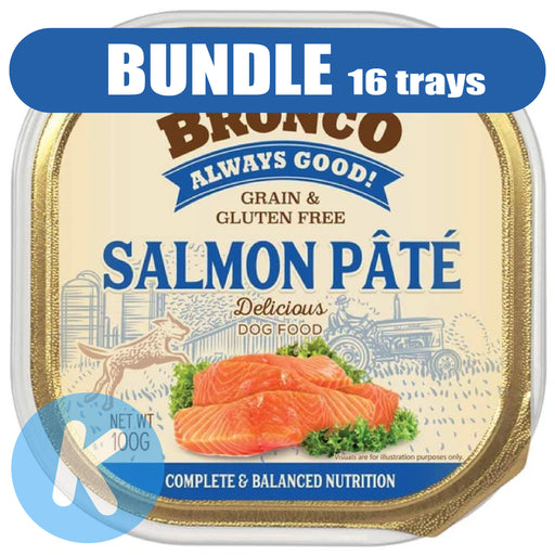 Bronco - Salmon Pâté Dog Wet Food 100g X96