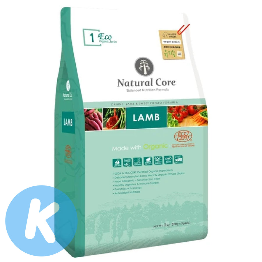 Natural Core Eco 1 Organic Lamb & Sweet Potato Dry Dog Food (2 Sizes)