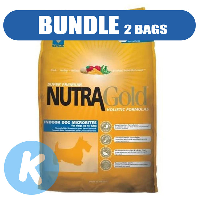 NutraGold - Holistic Indoor Adult Microbites Dry Dog Food 3kg