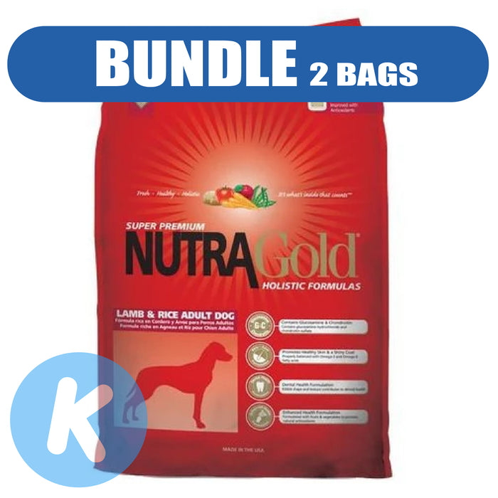 NutraGold - Holistic Lamb & Rice Dry Dog Food 15kg