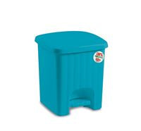 Stefanplast Pedalina Square Dustbin Turquoise 4.5L