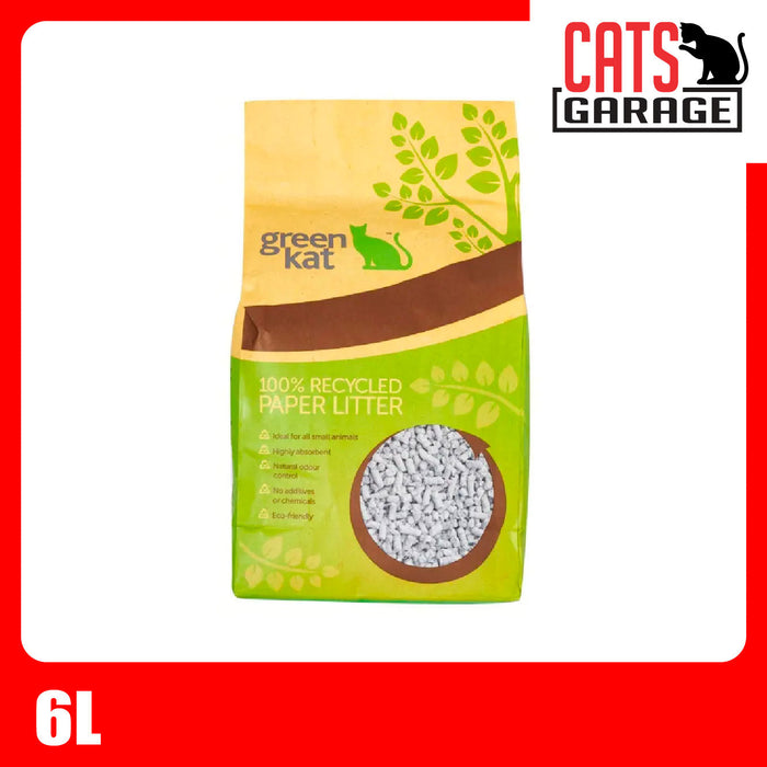 Green Kat 100% Recycled Paper Cat Litter 6L