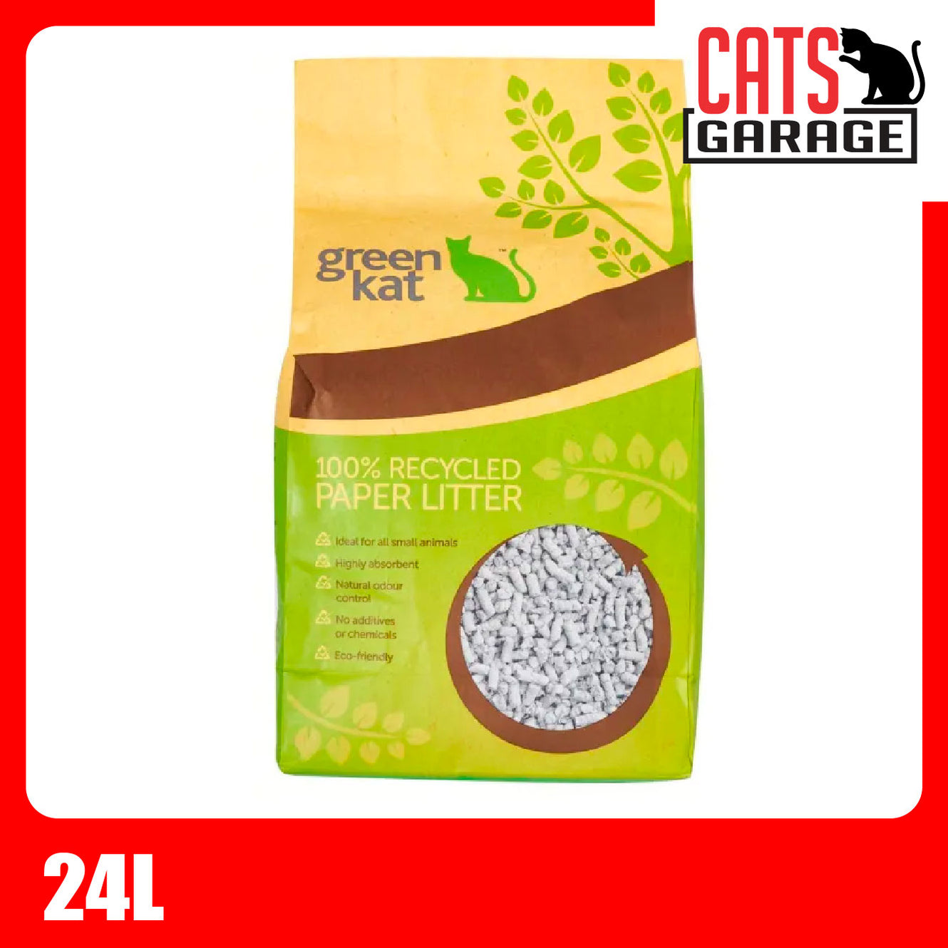 Green Kat 100 Recycled Paper Cat Litter (2 Sizes) — Cats Garage