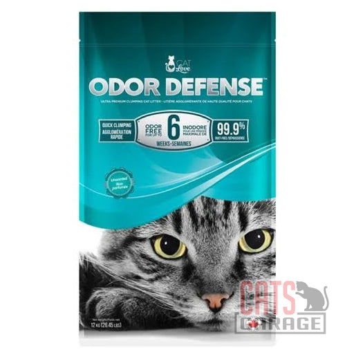 Cat Love - Odor Defense Unscented Premium Clumping Cat Litter 12kg