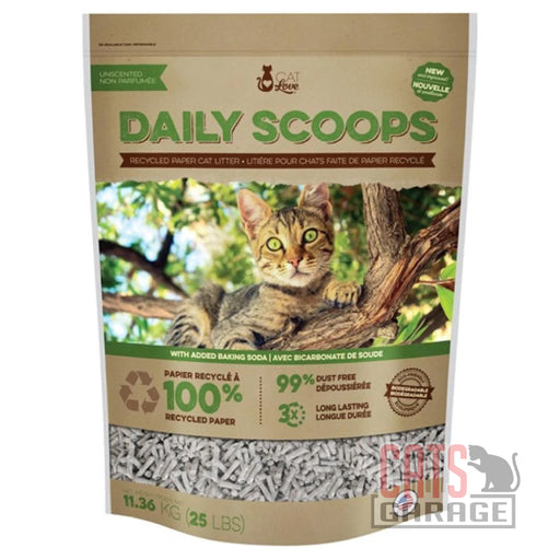 Cat Love Daily Scoops Recycle Paper Cat Litter 25lbs
