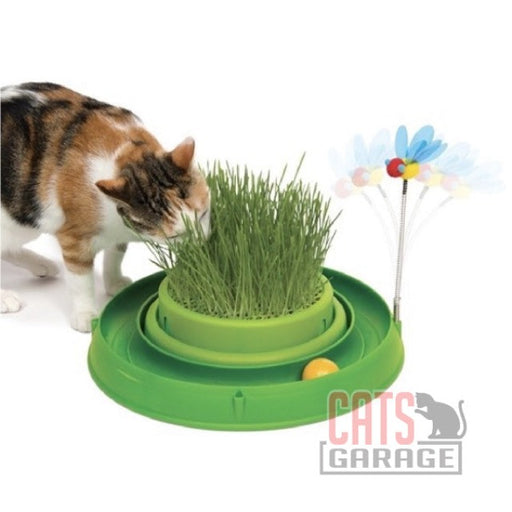 Catit® Play 3 in 1 Circuit Ball Toy with Cat Grass