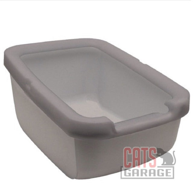 Catit® Rimmed Cat Pan, Warm Gray