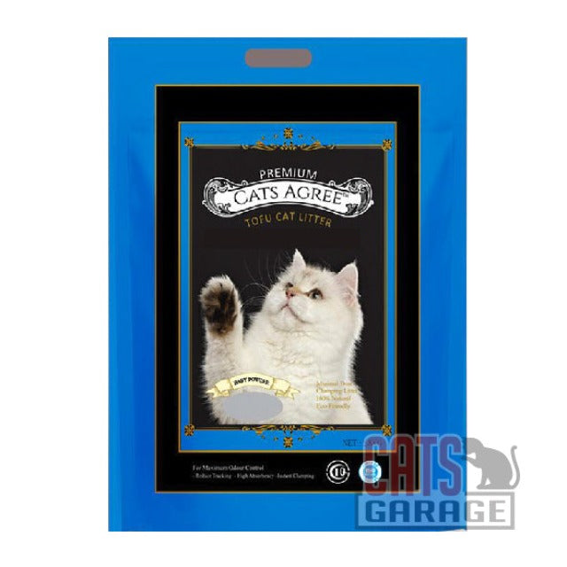 Premium Cats Agree BABY POWDER Tofu Cat Litter 7L
