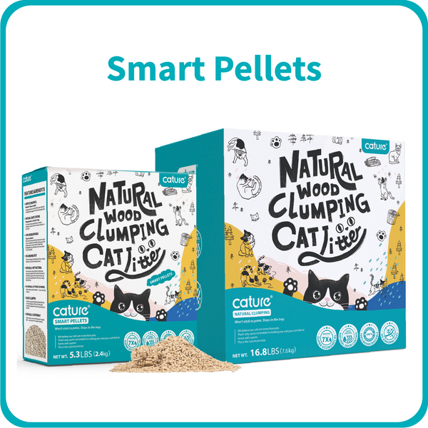 Cature® Smart Pellets Natural Wood Clumping Cat Litter (2 Sizes)