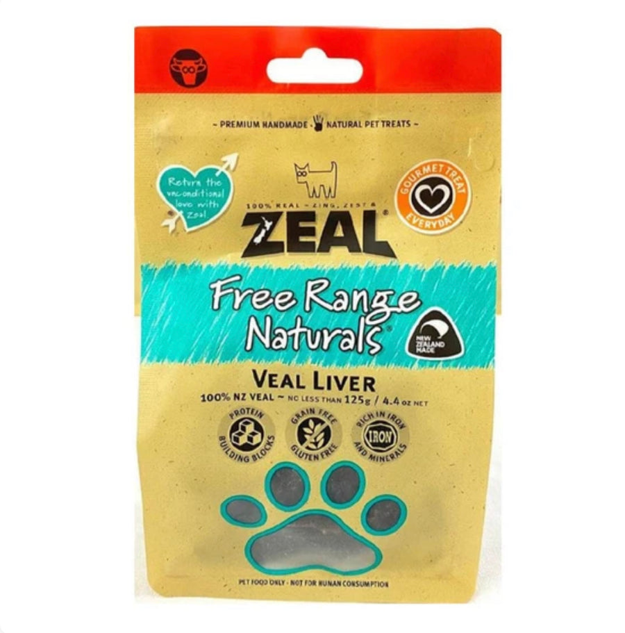 Zeal Free Range Naturals Veal Liver Dog Treats 125g