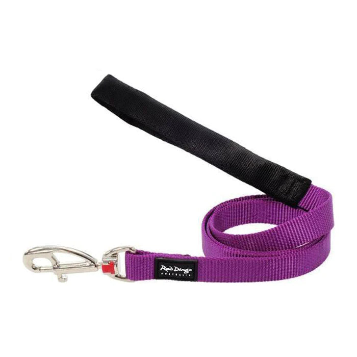 Red Dingo Dog Fixed Lead Plain - Classic Purple Large (1.2m)