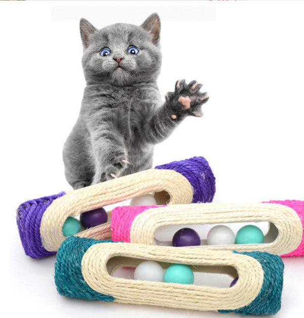 Sisal Scratcher Rolling Tunnel 3 Balls Creative Scratching