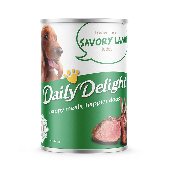Daily Delight Dog Wet Food Savory Lamb 375g X24