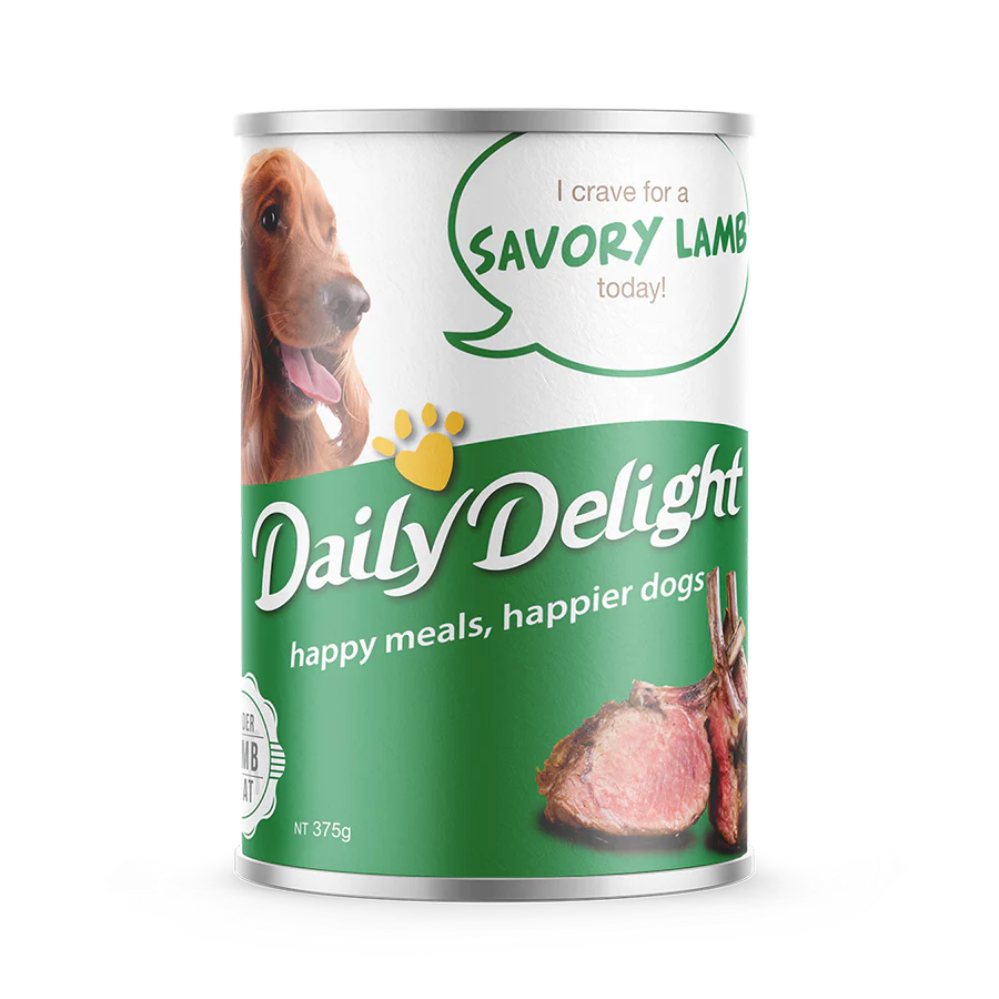Daily Delight Dog Wet Food Savory Lamb 375g X24