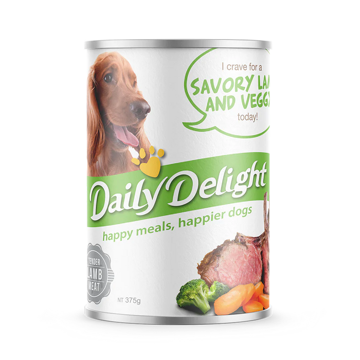 Daily Delight Dog Wet Food Savory Lamb & Veggy 375g X24