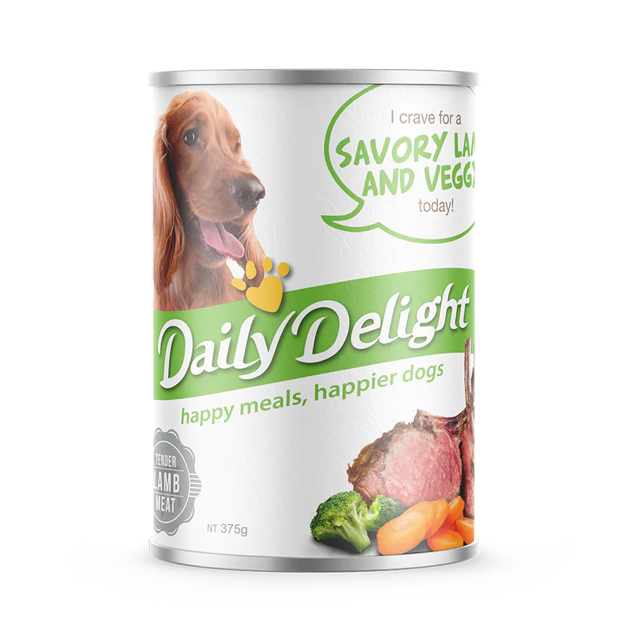 Daily Delight Dog Wet Food Savory Lamb & Veggy 375g X24