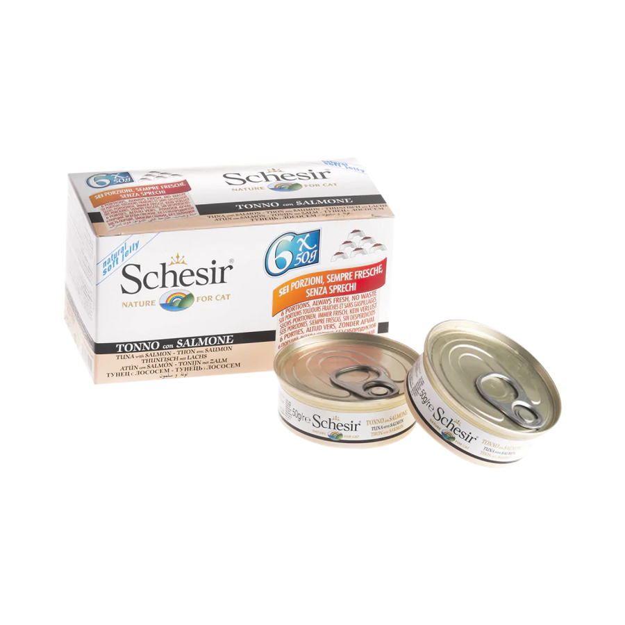 Schesir Nature Tuna with Salmon for Cats 50g X6