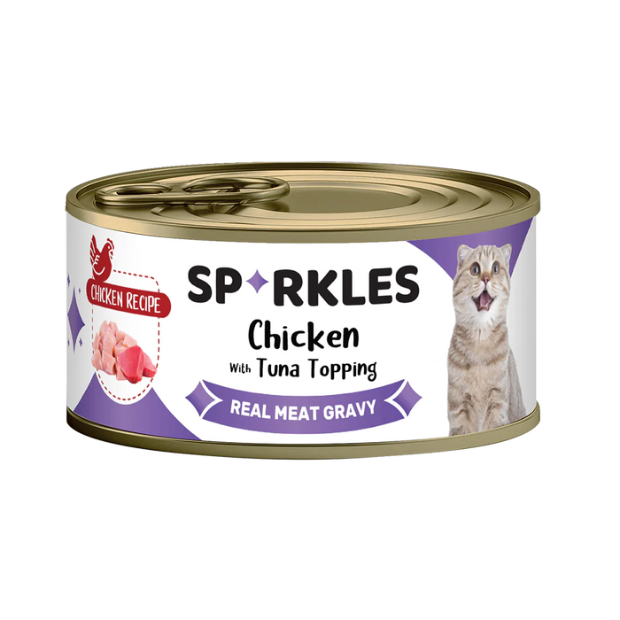 Sparkles Cat Colours Chicken with Tuna Topping 70g X24