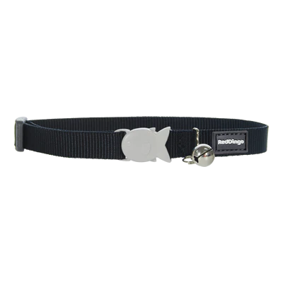 Red Dingo Cat Collar Plain - Classic Black