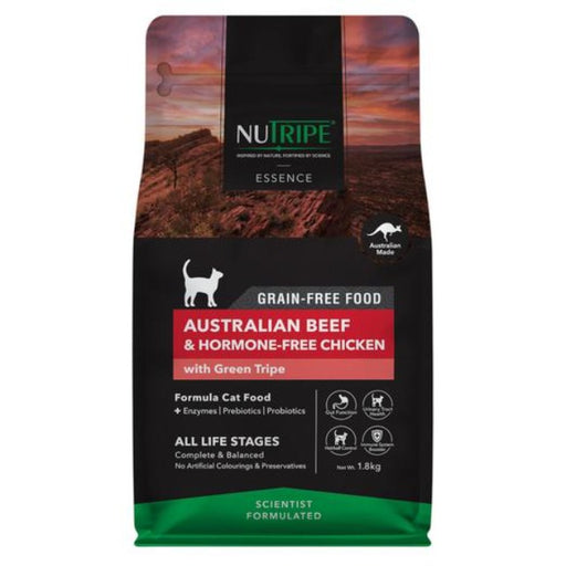 Nutripe Essence Australian [Beef & Chicken with Green Tripe] Grain-Free Dry Cat Food (3 Sizes)