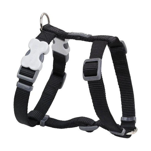 Red Dingo Dog Plain Harness Classic - Small Black