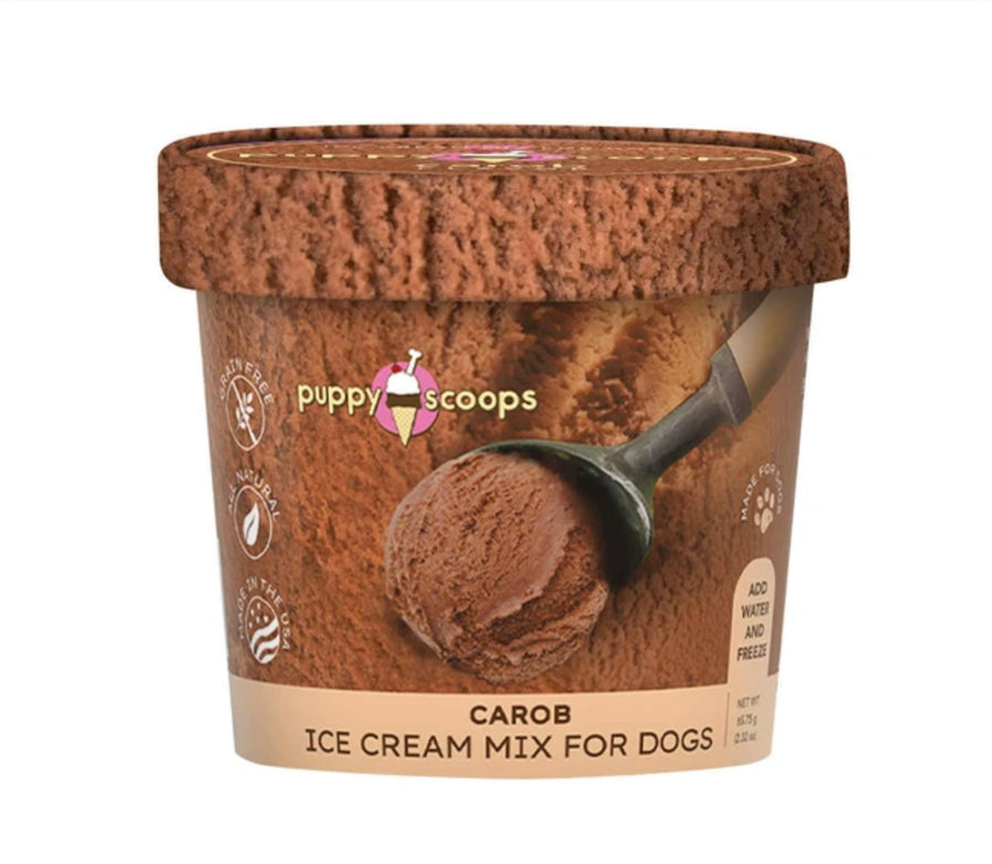 Puppy Scoops Carob Flavour Ice Cream Mix For Dogs (2 Sizes)