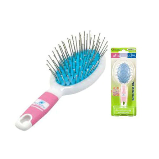 DoggyMan Pure Pretty Rubber Cushioned Pin Brush Small PP-02