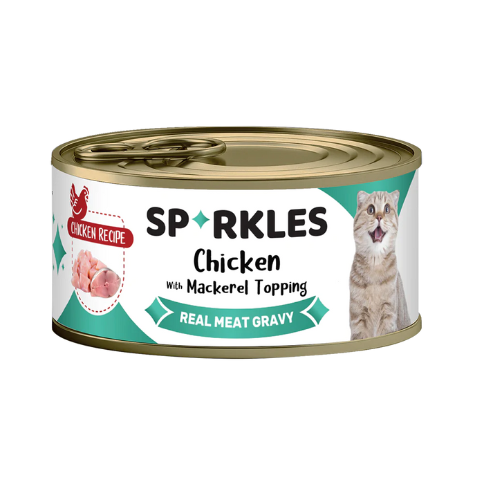 Sparkles Cat Colours Chicken with Mackerel Topping 70g X24