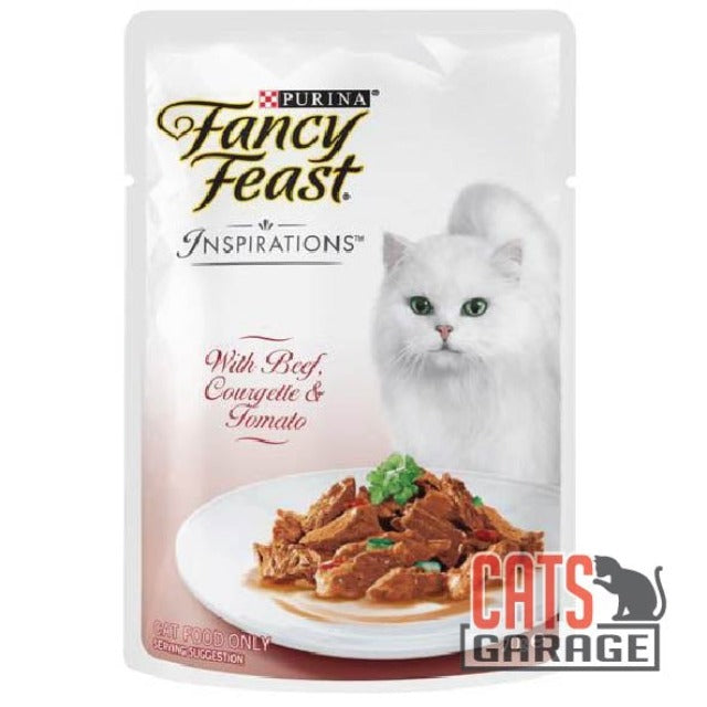 Fancy Feast Inspirations Beef, Courgette & Tomato Pouch Cat Food 70g