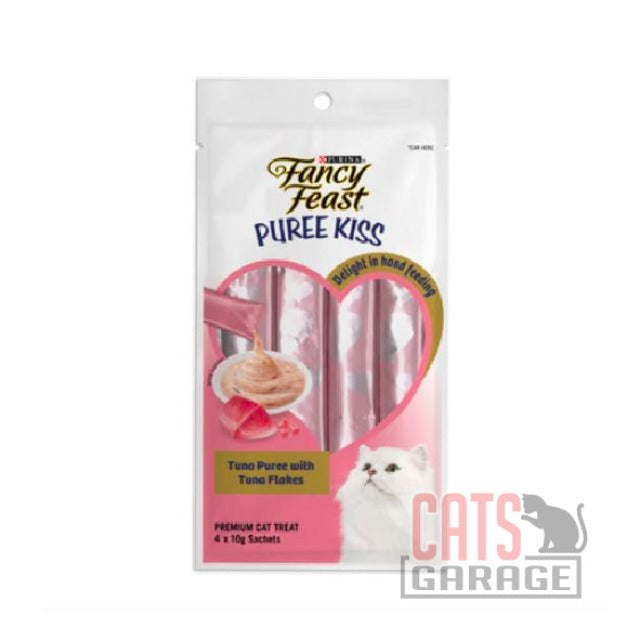 Fancy Feast Puree Kiss Treats Tuna Puree With Tuna Flakes 40g