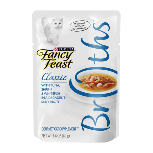 Fancy Feast Classic Broths with Tuna, Shrimp & Whitefish 40g