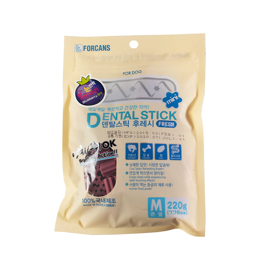 Forcans Dog Dental Stick Fresh With Blueberry (2 Sizes)