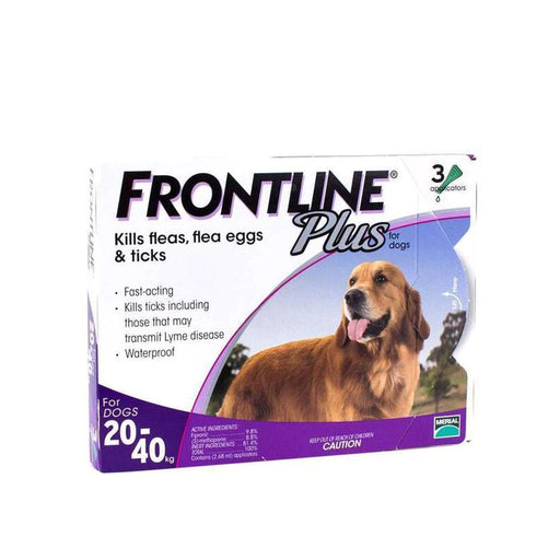 Frontline Plus Spot-On for Dogs 20 - 40kg (2 Option)