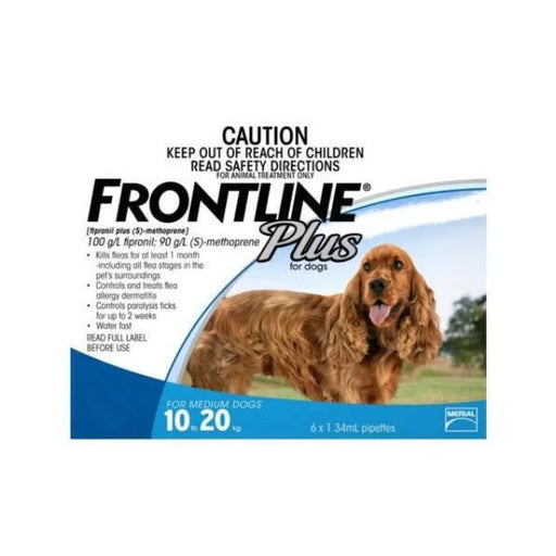 Frontline Plus Spot-On for Dogs 10 - 20kg (2 Option)