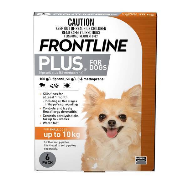 Frontline Plus Spot-On for Dogs Up to 10kg (2 Option)