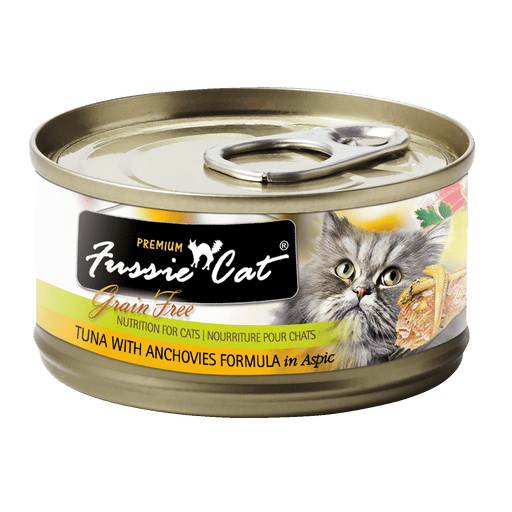 Fussie Cat BLACK LABEL Tuna with Anchovy Formula in Aspic 80g X24