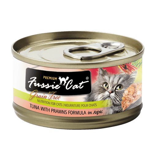 Fussie Cat BLACK LABEL Tuna with Prawns Formula in Aspic 80g X24