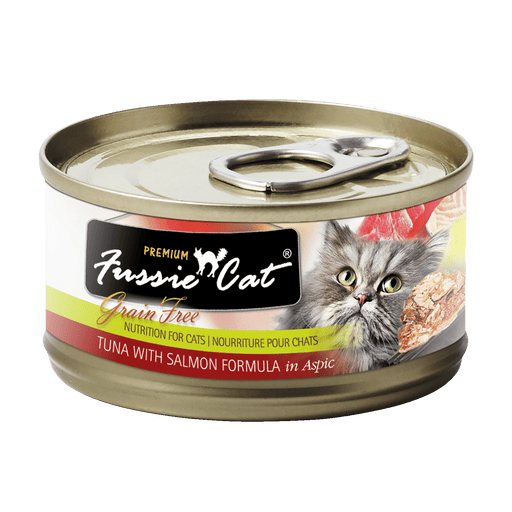 Fussie Cat BLACK LABEL Tuna with Salmon Formula in Aspic 80g X24