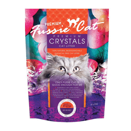 Fussie Cat Premium Crystals UNSCENTED Litter 5L X4