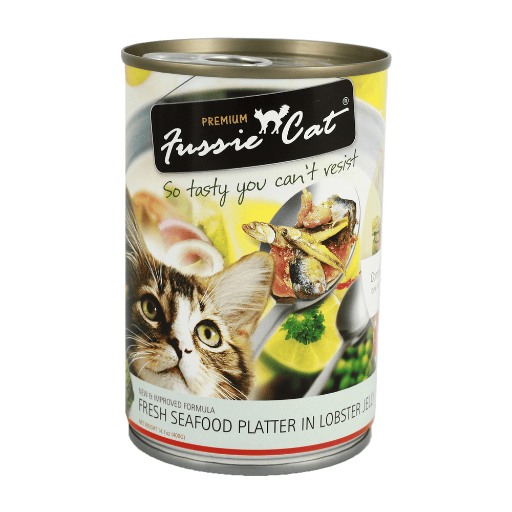 Fussie Cat Fresh Seafood Platter In Lobster Jelly Cat Wet Food 400g X24