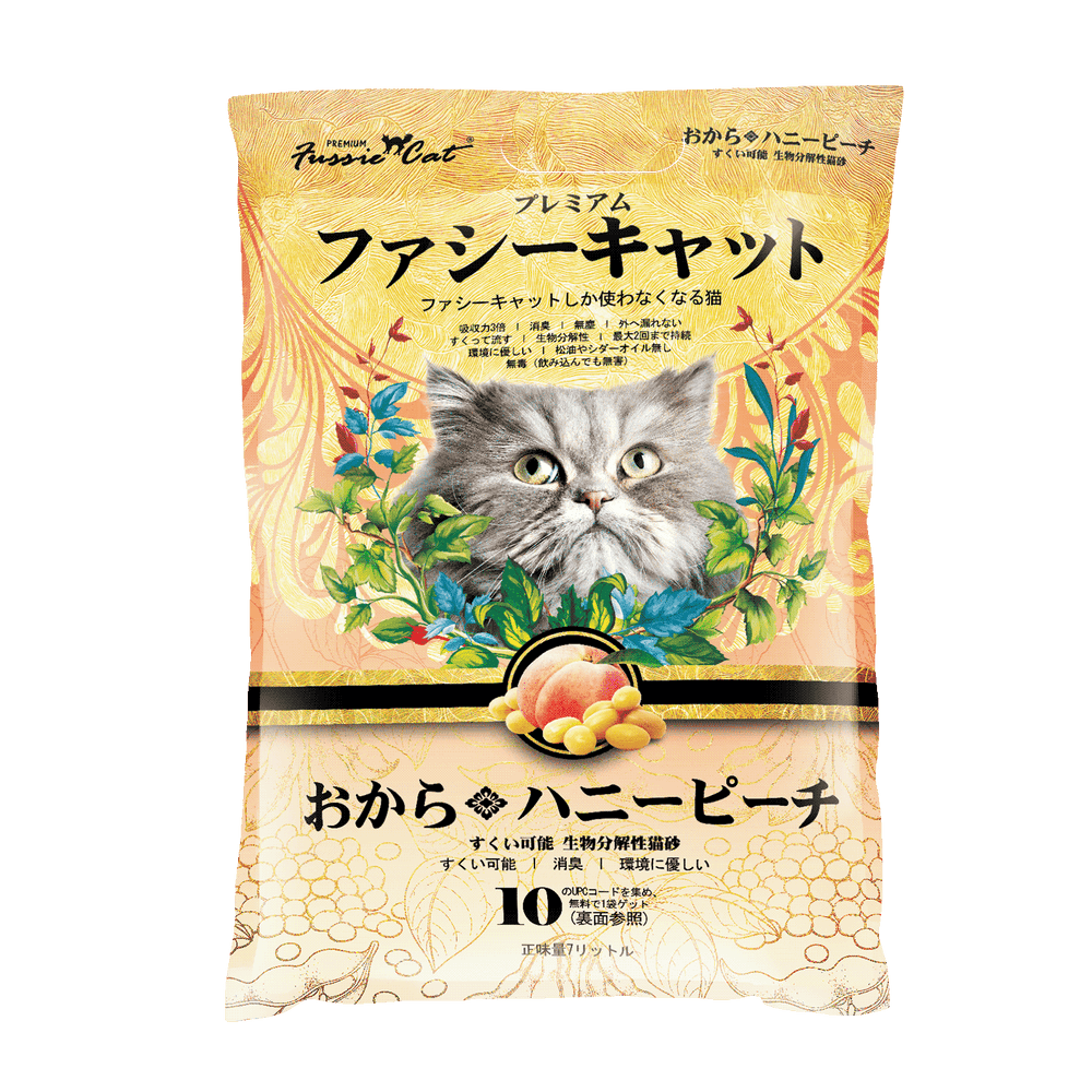 Fussie Cat Soybean HONEY PEACH Litter 6L X6