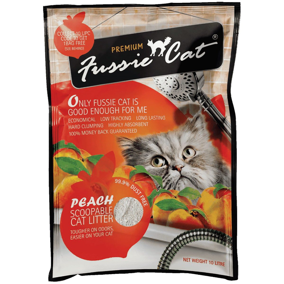 Fussie Cat Bentonite Litter PEACH 10L X4 — Cats Garage