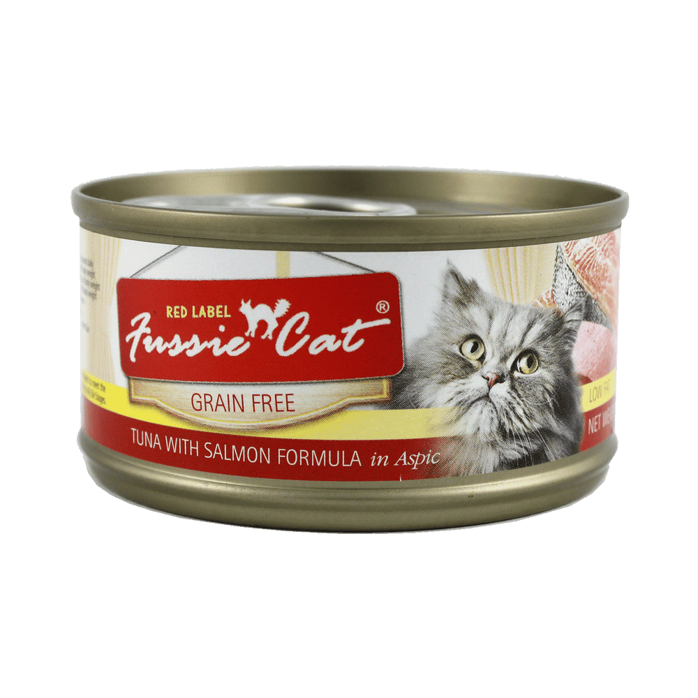 Fussie Cat RED LABEL Tuna with Salmon in Aspic 80g X24