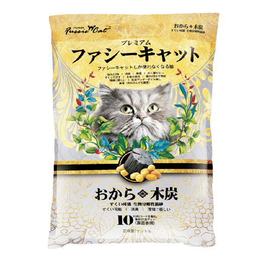 Fussie Cat Soybean CHARCOAL Litter 6L X6