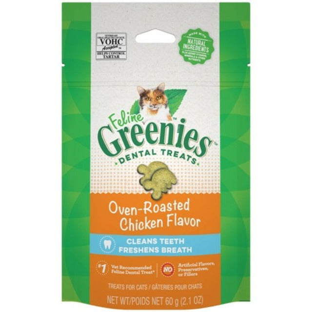 FELINE GREENIES Chicken Dental Treats  60g