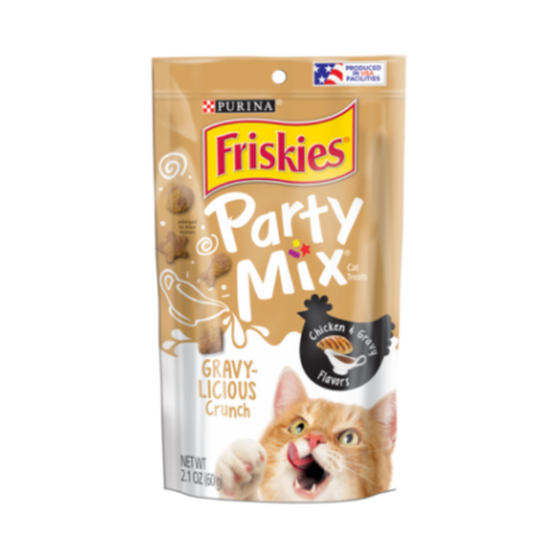 FRISKIES Party Mix Chicken & Gravy Crunch Cat Treat 60g | BUNDLE PROMO