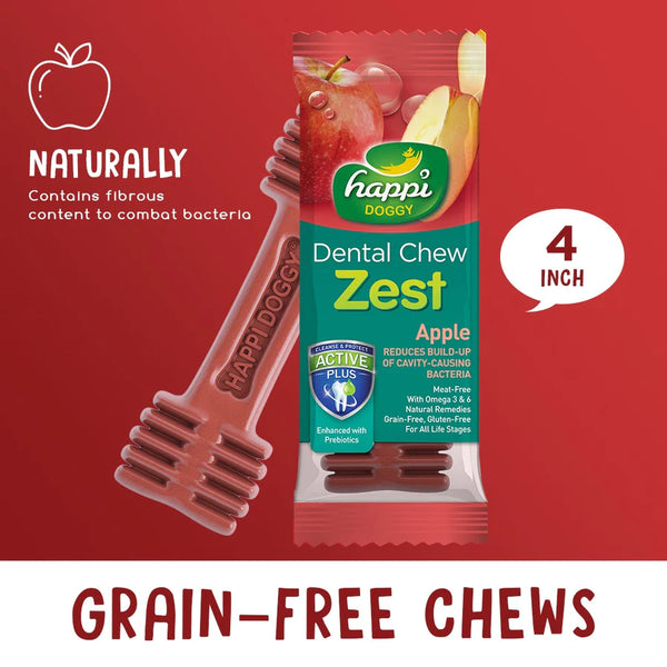 Happi Doggy Zest Apple Dental Dog Chew 150g